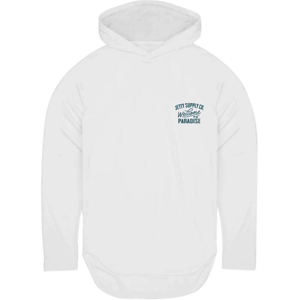 NEW JETTY men's paradise uv long sleeve shirt in white
